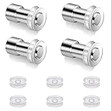 Rybtd 4 piezas Acero inoxidable válvulas de flotador y 10 piezas de silicona Sellador de...