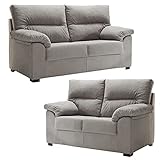Tanuk Conjunto de Sofás DELLING 3 Y 2 PLAZAS Beige Crudo Desenfundable Fabricado en...