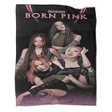 UAMIE Blackpink Manta con Estampado 3D, Manta de Lana Suave, cálida y esponjosa, para...