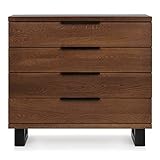 COMIFORT Comoda Dormitorio de Noche, 4 Cajones de Almacenaje para Salon, Mueble de Roble...