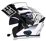 Casco De Motocicleta Modular De Cara Completa Con Bluetooth, Con Visores Dobles...