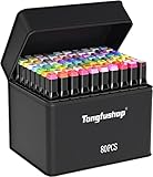Tongfushop 80 Colores Rotuladores al Agua, Colore Brillante y Fáciles de Limpiar...