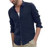 Camisa Hombre Material de Lino Slim Fit - Ropa Da Primavera Guayaberas AlgodÃ³n Pullover...