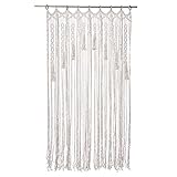 Colgante De Pared De Macramé Tapiz Bohemio Tejido A Mano Separador De Ambientes para...