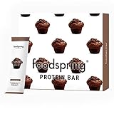 foodspring Barritas de Proteína, Muffin de Chocolate, Pack de 12 x 60g, Lleno de sabor y...