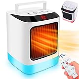 Calefactor bajo consumo, baño, escritorio con mando a distancia, radiador eléctrico de...