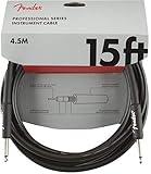 Fender 099-0820-021 Cable de instrumentos de la serie profesional, 15 ', STR / STR, negro