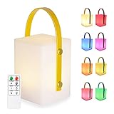 Lámpara de mesa LED inalámbrica, recargable lámpara de mesa a batería con mando a...