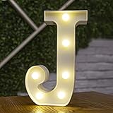 Besch Letra Luminosas mayúscula Decorativas de Plástico 22cm (J) para decoración del...
