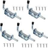 luou 5 Pcs Pestillo de Muelle,Pestillo Muelle Puerta Metal Cerrojo inoxidable,Pestillo...