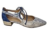 Candelitas S- 3300, Zapato Piel pitón Blue, con Cordones (37)