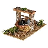 Oliver Art - Pack de 3 Figuras de un Pozo, Noria y Puente para completar tu belén...