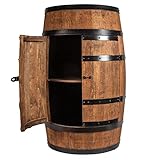 CREATIVE COOPER Barril de vino de pie con puerta, armario para alcohol, botellero,...