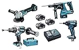 Makita DLX4050TJ Máquinas Pack 4 + 3 bateria 18V 5Ah Li-ion + 2 maletin Makpac