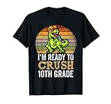 Estoy listo para aplastar ropa de dinosaurio de décimo grado 10, chicos Camiseta