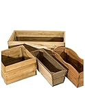Jardin202 - Jardineras de Madera Maciza de Pino | Maceteros de Madera tratada para Jardín...