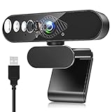 Dancial Webcam Full HD Camara Webcam con Micrófono Webcam 1080p 60fps Plug and...
