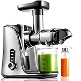 AMZCHEF Licuadora para verduras y frutas con 2 modos de velocidad - Licuadora prensado en...