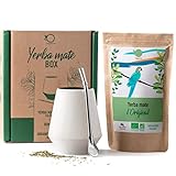 ORIGEENS KIT MATE con Calabaza Mate, Bombilla para mate y Yerba Mate Ecológico Vaso mate...