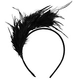 Lurrose - Tocado de plumas para boda, vinatge y fiesta, color negro