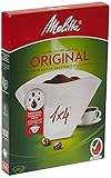 Melitta Filtros Blancos de Café Tamaño 1x4, 40 Filtros