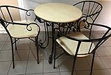 Conjunto Bar 1. Conjunto de Mesa Alta con Top de mármol Beige y 4 sillas a Juego....