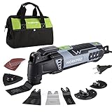 WORKPRO Multiherramienta Oscilante,300W Herramienta Multifunción con 7 Velocidades,...