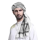JIAHG - Gorro turbante para hombre, estilo clásico y musulmán transpirable, elástico,...