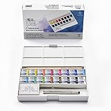 Winsor & Newton acuarela Cotman - Caja de acuarela Sketcher Deluxe - set de 16 medio...