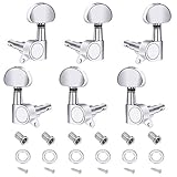 Clavijas Afinación de Guitarra, 6Pcs 3L3R Sintonizadores de Cabeza de Máquina de...