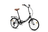 Moma Bikes Bicicleta Plegable Urbana FIRST CLASS 20', Aluminio, SHIMANO 6v. Sillin Confort