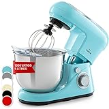 Klarstein Batidora Amasadora con Bol 5L para Hornear, Robot Cocina, Amasadora Reposteria...