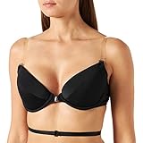 Vivisence Sujetador Push-Up Multiuso, Espalda Al Aire 1040, Negro,85B