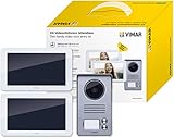 Vimar K40936 Kit videoportero para 2 famillas con: 2 videoporteros pantalla táctil, placa...