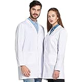 Icertag Bata de Laboratorio Unisex,médico Abrigo Abrigo de Mujer Hombre,Abrigo Blanco...