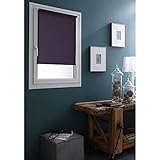 MADECOSTORE - Estor Enrollable Opaco Easy Roll Tejido Liso Morado – 40 x 170 cm – Sin...