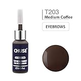 CHUSE T203 Café medio Color cosmético de la tinta permanente del tatuaje del maquillaje...