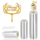 Lámina de acetato para borde de tartas, reutilizable, 3 rollos de 8 cm/10 cm/15 cm de...