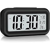 Arespark Reloj Despertador Digital, LCD Pantalla Reloj Alarma Inteligente con Luz,...