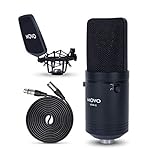 Movo VSM-5 Micrófono de condensador cardioide de estudio XLR de diafragma grande con...