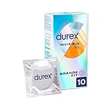 Durex Preservativos Invisible XL, Ultra Fino DiseÃ±ado para Maximizar Sensaciones, 10...