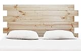 SERMAHOME Cabecero para Camas PALETS Codes Cabeceros de Madera de Pino Natural. (154 x 45,...