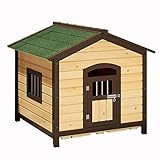 Casa de hámster Caseta Exterior para Perros Caseta De Madera para Perros con Ventana...