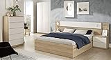 Pack Muebles Habitación Completa Matrimonio Alba con Somier Incluido 150x190...