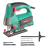 HYCHIKA Sierra de Calar 800W, Corte en Madera: 110mm, 800W 800-3000SPM, Velocidad...