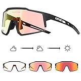 KAPVOE Gafas de Ciclismo Fotocromáticas con TR90 Gafas de Sol Deportivas Mujeres Hombres...
