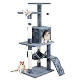 Edipets, Rascador para Gatos, Arbol Gato, 3 Niveles, 56x120x58cm, Alto, Postes de Sisal,...
