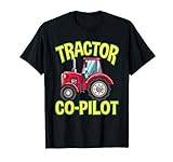 Divertido Tractor Co Pilot Farm Truck Niño Camiseta
