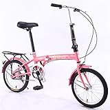 POKENE Bicicleta Plegable para Adultos 16Inch, Bicicleta Plegable para Hombres y Mujeres,...
