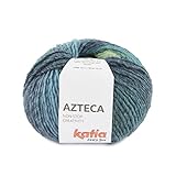 Azteca lana de Katia ovillos de 100 gramos y 180 metros. (Azul Verde (7886))